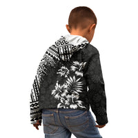 Hawaii Summer Kid Hoodie Mix Polynesian Black LT6 - Wonder Print Shop