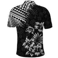 Hawaii Summer Polo Shirt Mix Polynesian Black LT6 - Wonder Print Shop