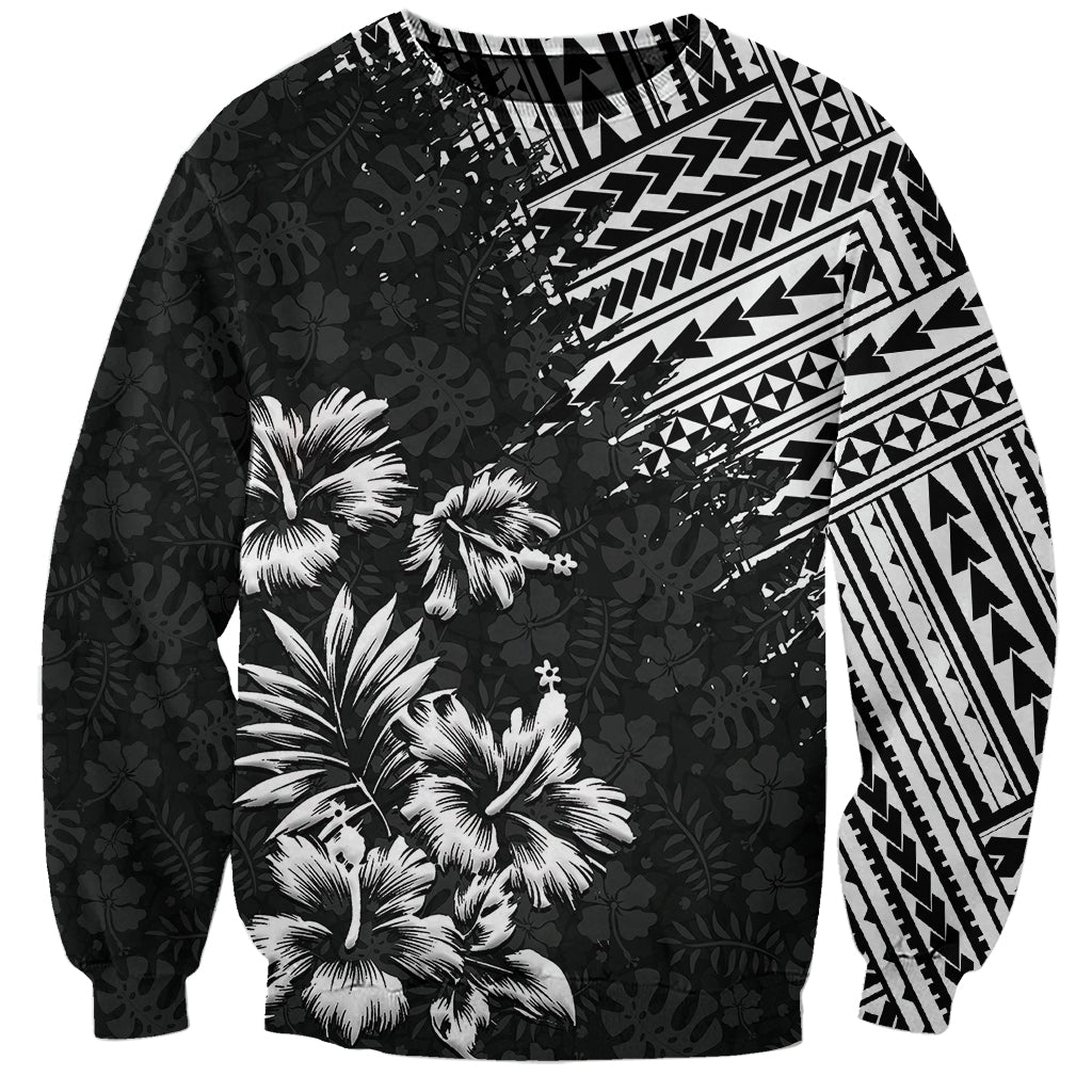 Hawaii Summer Sweatshirt Mix Polynesian Black LT6 - Wonder Print Shop
