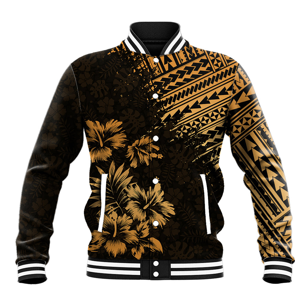 Hawaii Summer Baseball Jacket Mix Polynesian Gold LT6 - Wonder Print Shop