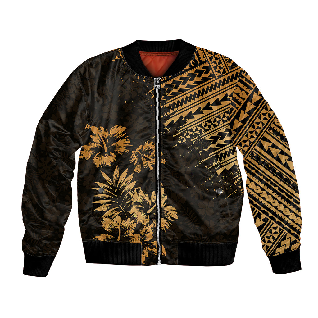 Hawaii Summer Bomber Jacket Mix Polynesian Gold LT6 - Wonder Print Shop
