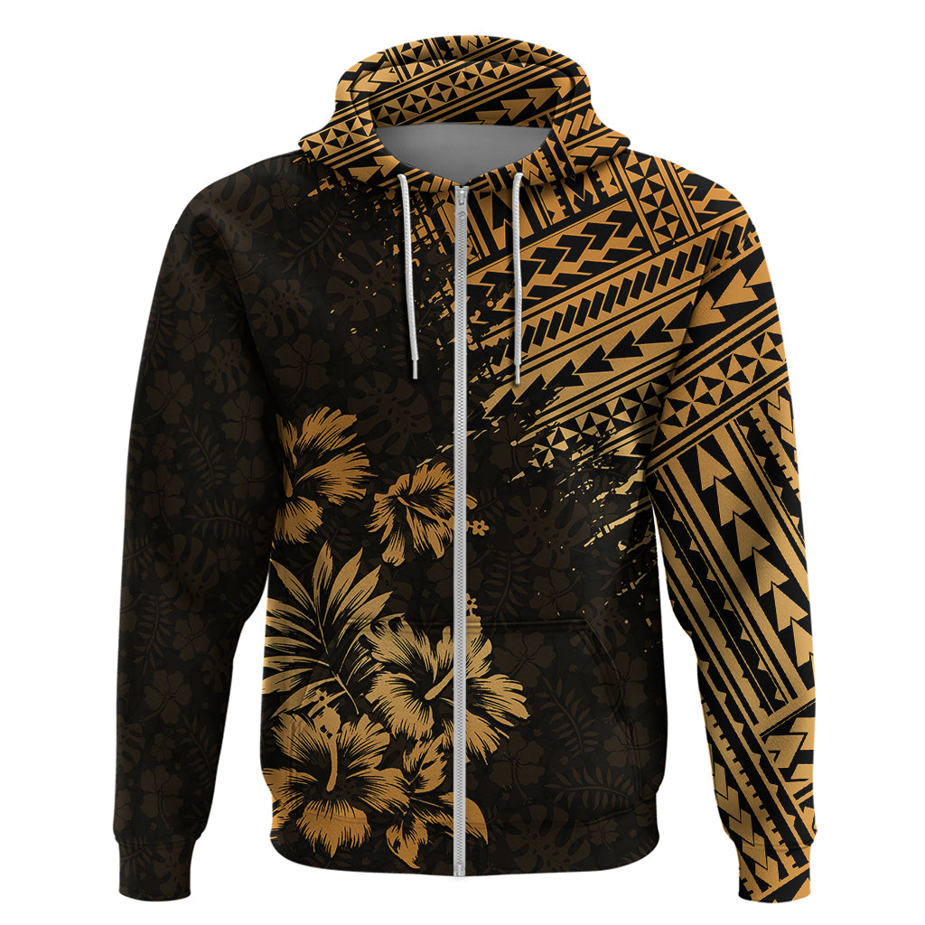 Hawaii Summer Hoodie Mix Polynesian Gold LT6 - Wonder Print Shop