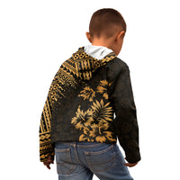 Hawaii Summer Kid Hoodie Mix Polynesian Gold LT6 - Wonder Print Shop