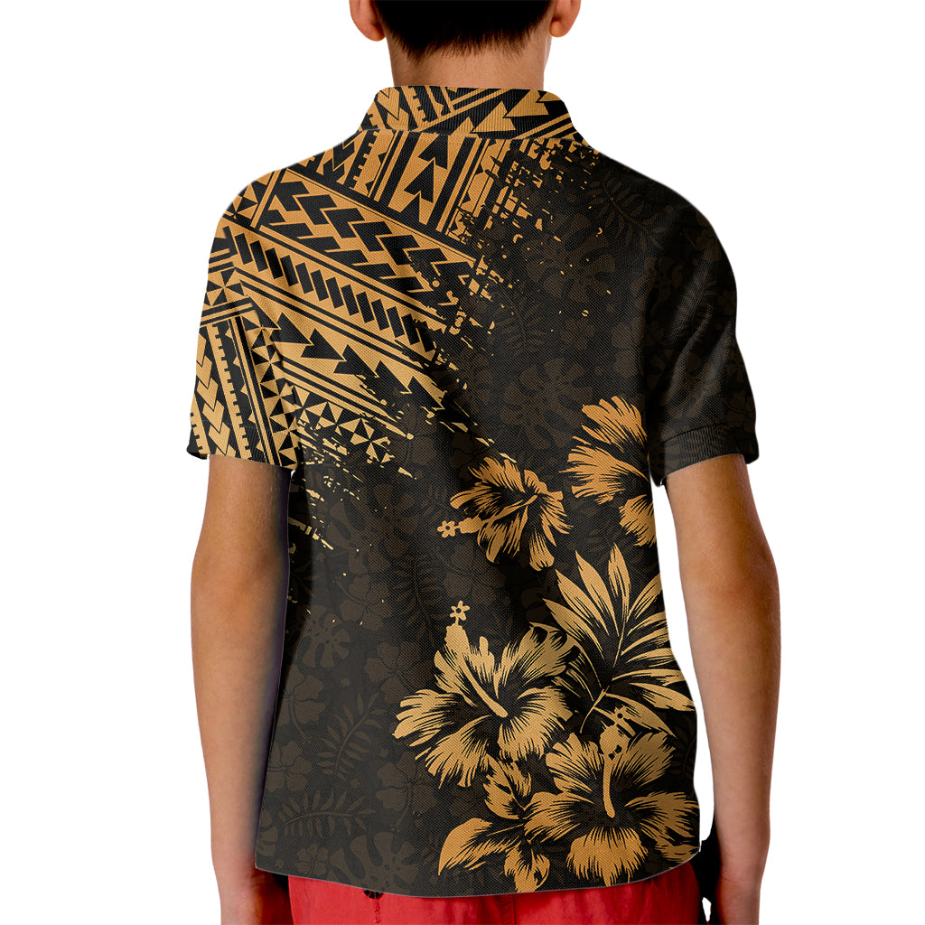 Hawaii Summer Kid Polo Shirt Mix Polynesian Gold LT6 - Wonder Print Shop