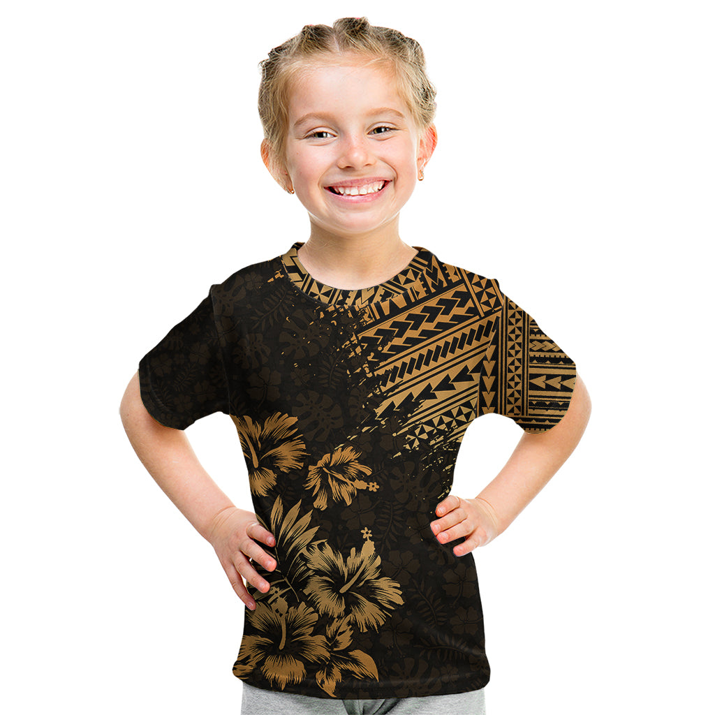 Hawaii Summer Kid T Shirt Mix Polynesian Gold LT6 - Wonder Print Shop