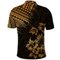 Hawaii Summer Polo Shirt Mix Polynesian Gold LT6 - Wonder Print Shop