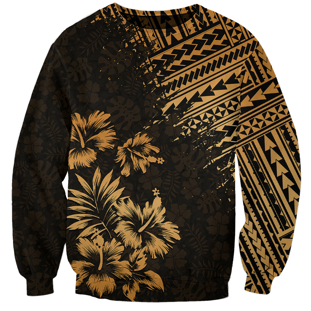 Hawaii Summer Sweatshirt Mix Polynesian Gold LT6 - Wonder Print Shop