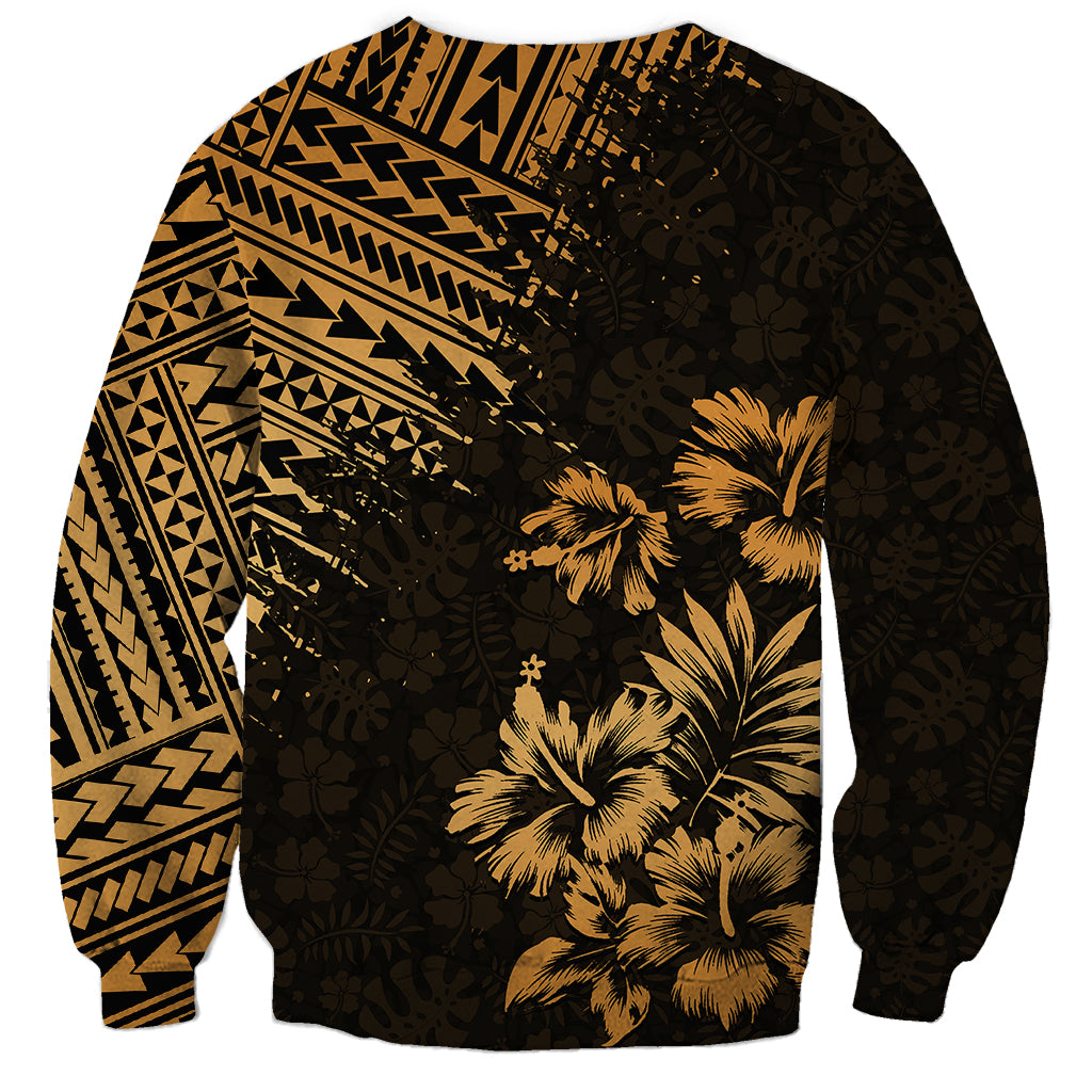 Hawaii Summer Sweatshirt Mix Polynesian Gold LT6 - Wonder Print Shop