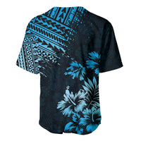 Hawaii Summer Baseball Jersey Mix Polynesian Black-Blue LT6 - Wonder Print Shop