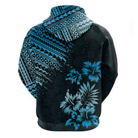 Hawaii Summer Hoodie Mix Polynesian Black-Blue LT6 - Wonder Print Shop