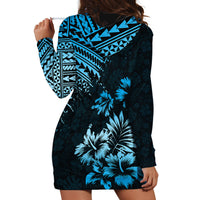 Hawaii Summer Hoodie Dress Mix Polynesian Black-Blue LT6 - Wonder Print Shop