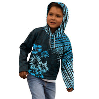 Hawaii Summer Kid Hoodie Mix Polynesian Black-Blue LT6 - Wonder Print Shop
