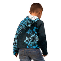 Hawaii Summer Kid Hoodie Mix Polynesian Black-Blue LT6 - Wonder Print Shop