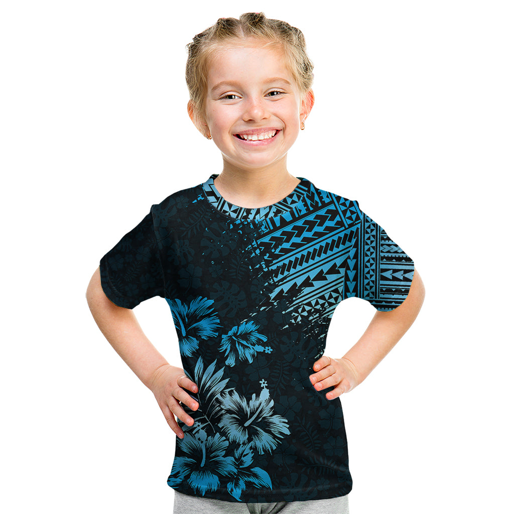 Hawaii Summer Kid T Shirt Mix Polynesian Black-Blue LT6 - Wonder Print Shop