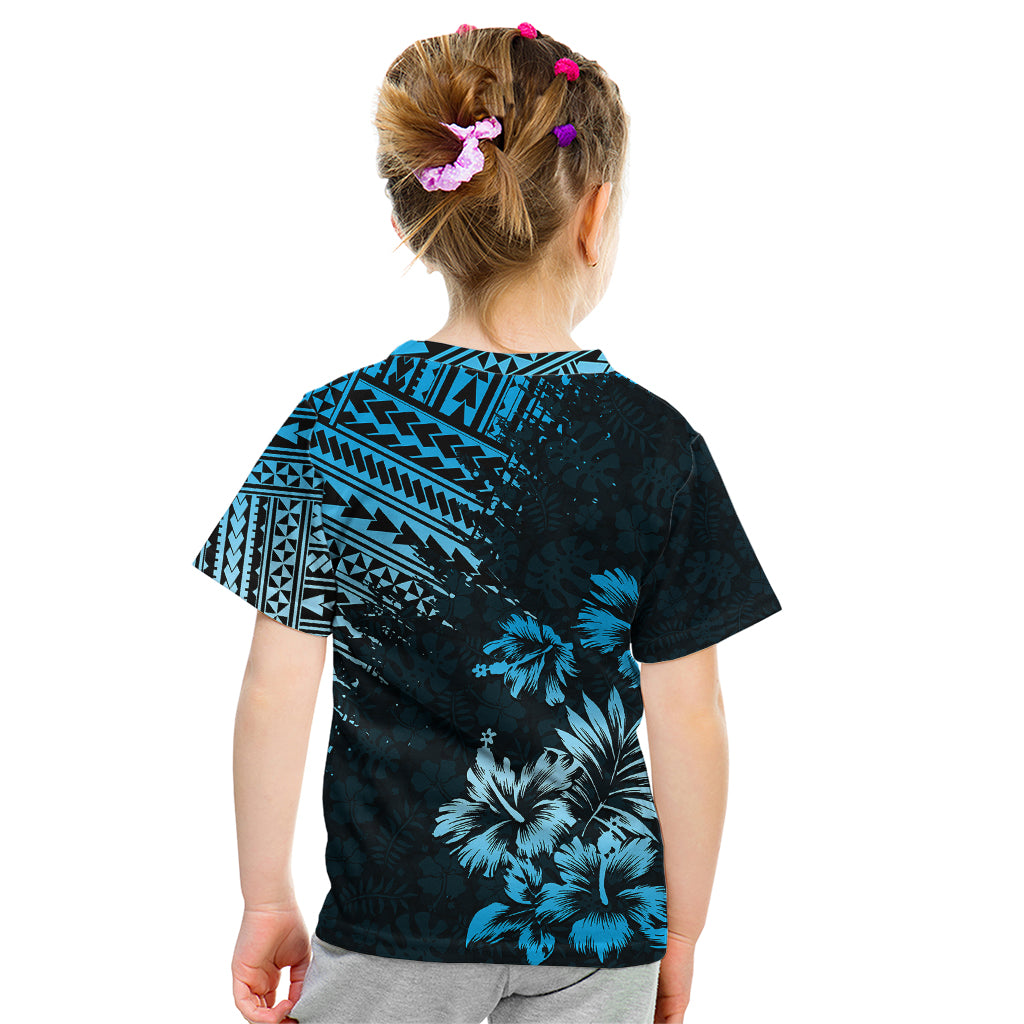Hawaii Summer Kid T Shirt Mix Polynesian Black-Blue LT6 - Wonder Print Shop