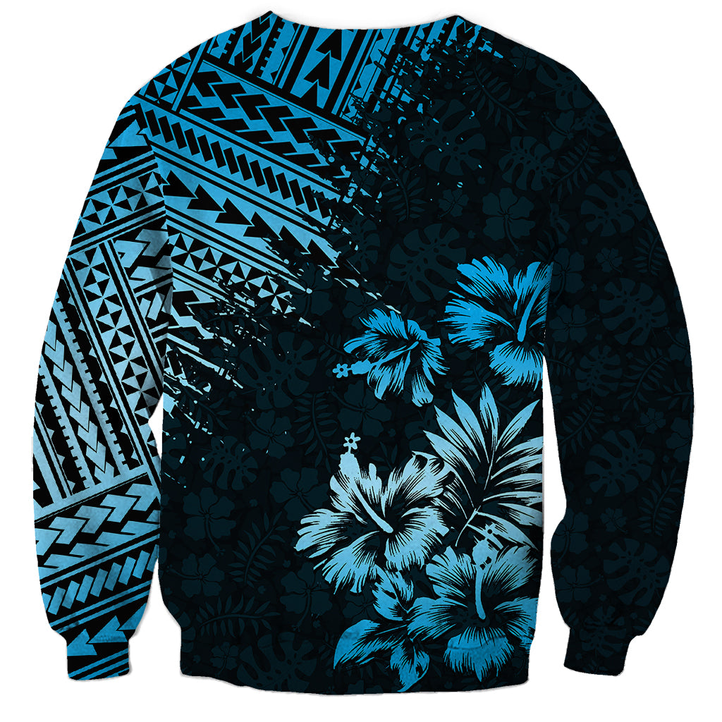 Hawaii Summer Sweatshirt Mix Polynesian Black-Blue LT6 - Wonder Print Shop