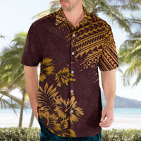 Hawaii Summer Hawaiian Shirt Mix Polynesian Brown LT6 - Wonder Print Shop