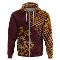 Hawaii Summer Hoodie Mix Polynesian Brown LT6 - Wonder Print Shop