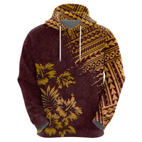 Hawaii Summer Hoodie Mix Polynesian Brown LT6 - Wonder Print Shop