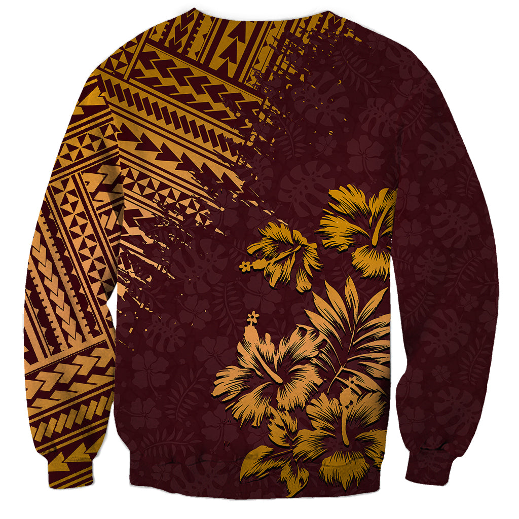 Hawaii Summer Sweatshirt Mix Polynesian Brown LT6 - Wonder Print Shop