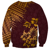 Hawaii Summer Sweatshirt Mix Polynesian Brown LT6 - Wonder Print Shop