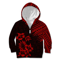 Hawaii Summer Kid Hoodie Mix Polynesian Black-Red LT6 - Wonder Print Shop