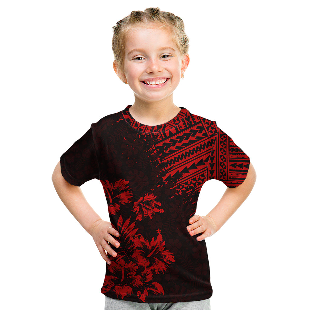 Hawaii Summer Kid T Shirt Mix Polynesian Black-Red LT6 - Wonder Print Shop