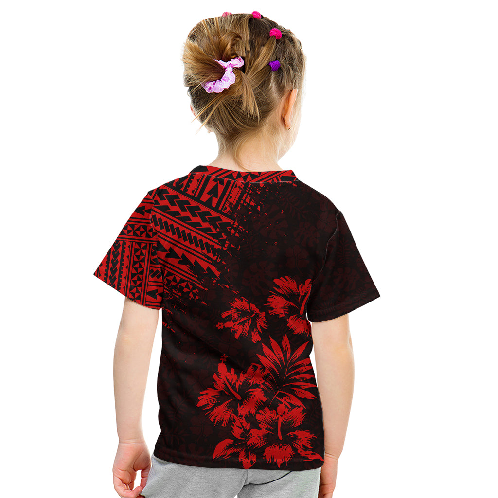 Hawaii Summer Kid T Shirt Mix Polynesian Black-Red LT6 - Wonder Print Shop