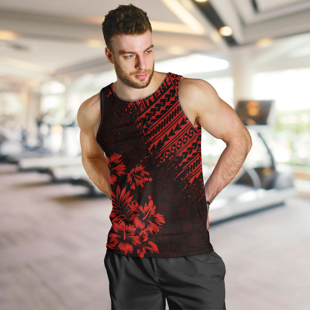 hawaii-summer-men-tank-top-mix-polynesian-black-red