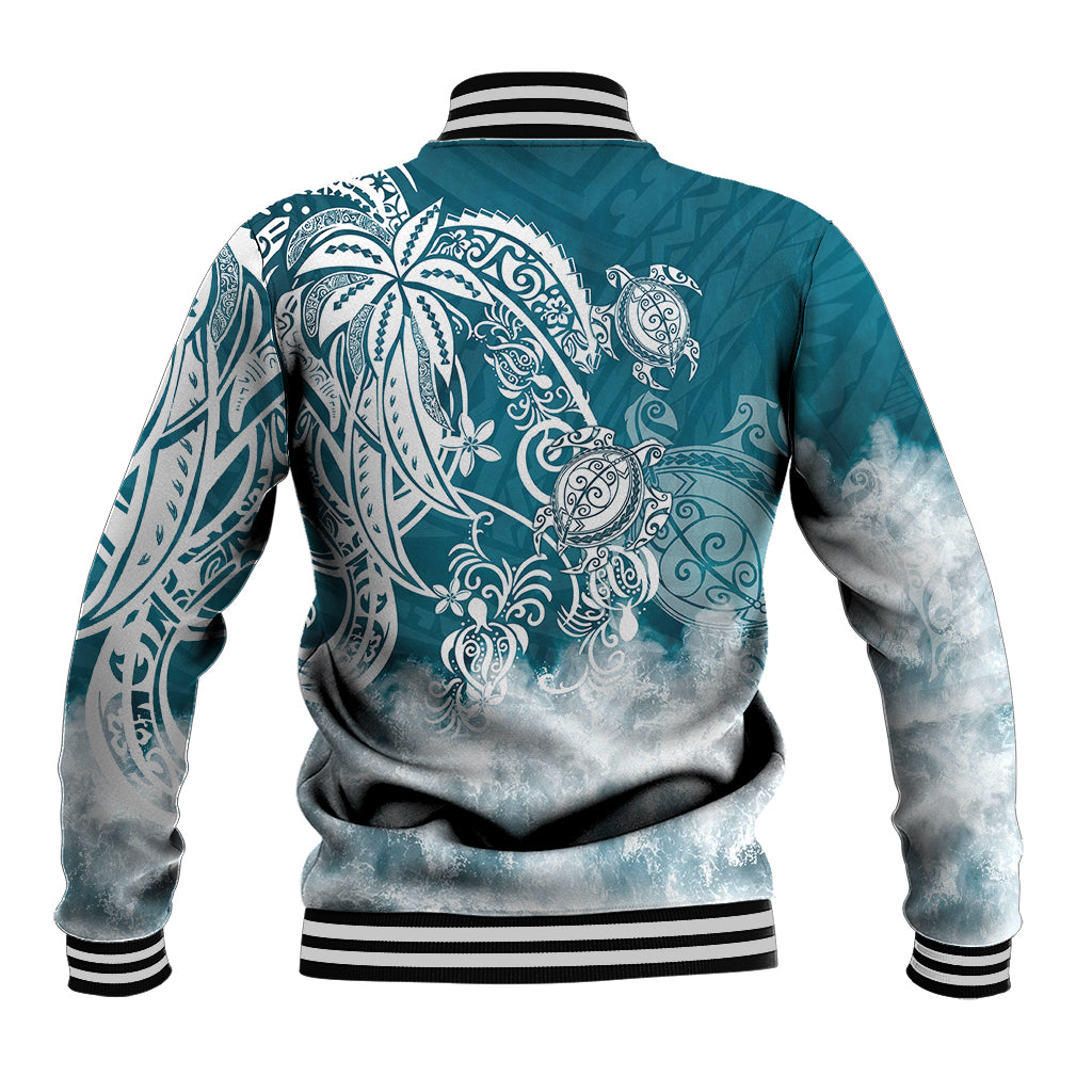 Polynesian Sea Turtle Baseball Jacket Tribal LT6 - Wonder Print Shop