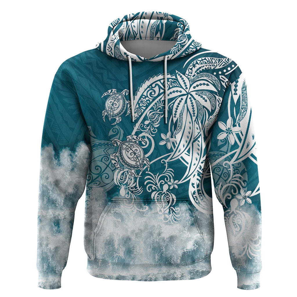 Polynesian Sea Turtle Hoodie Tribal LT6 - Wonder Print Shop