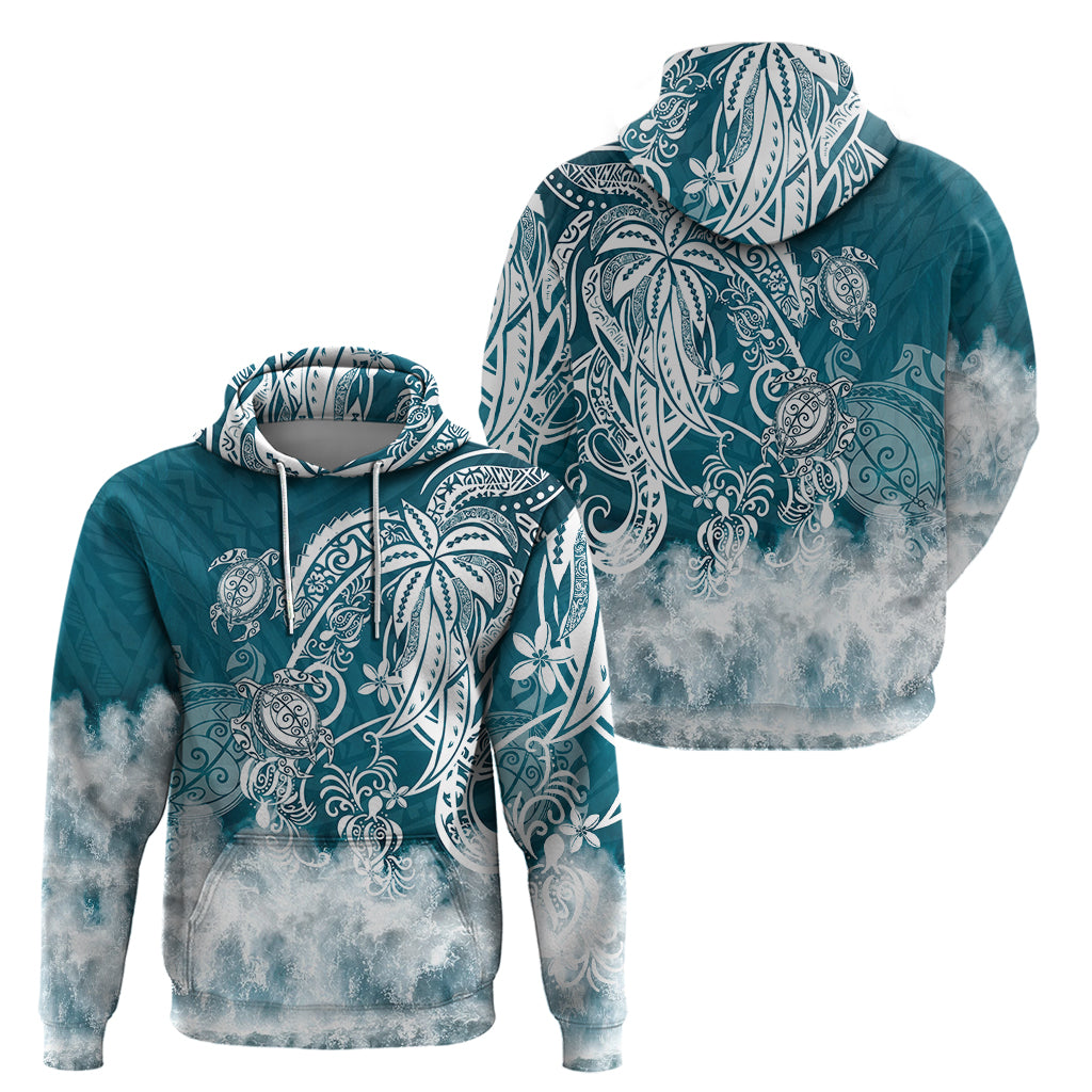 Polynesian Sea Turtle Hoodie Tribal LT6 - Wonder Print Shop