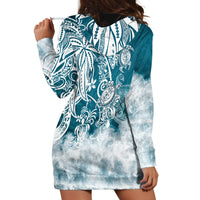 Polynesian Sea Turtle Hoodie Dress Tribal LT6 - Wonder Print Shop