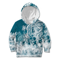 Polynesian Sea Turtle Kid Hoodie Tribal LT6 - Wonder Print Shop