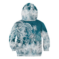 Polynesian Sea Turtle Kid Hoodie Tribal LT6 - Wonder Print Shop