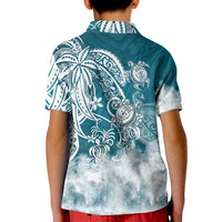 Polynesian Sea Turtle Kid Polo Shirt Tribal LT6 - Wonder Print Shop