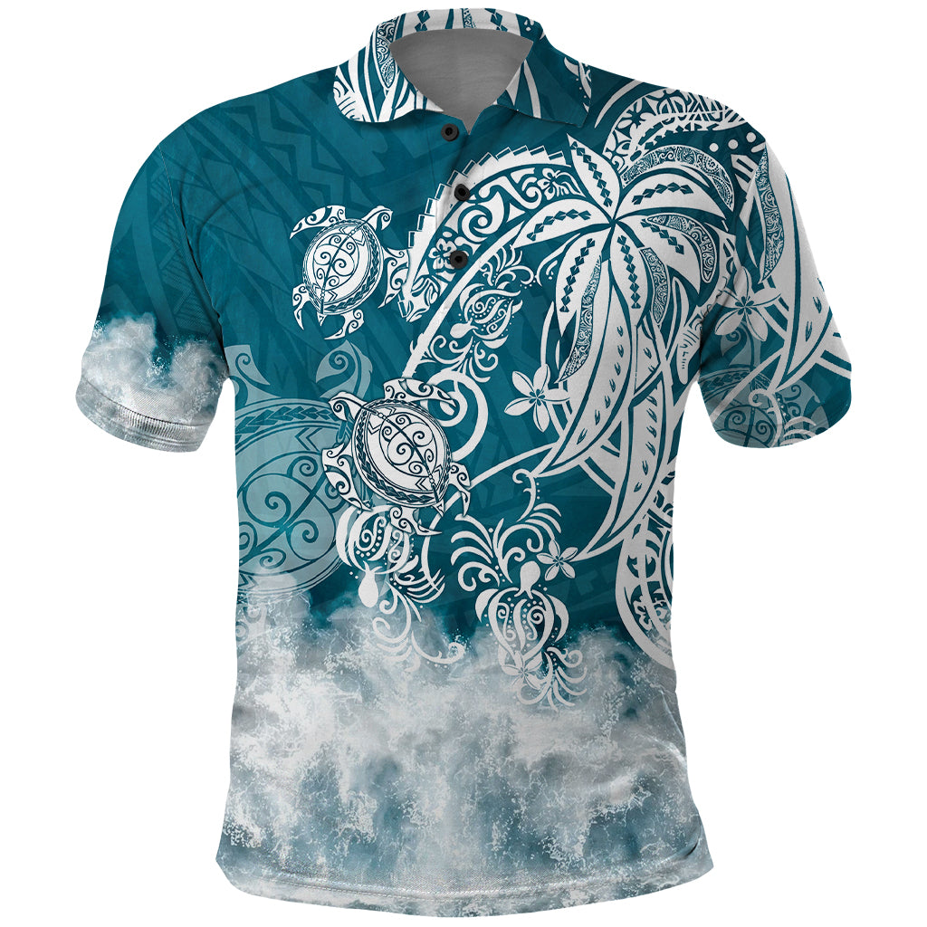 Polynesian Sea Turtle Polo Shirt Tribal LT6 - Wonder Print Shop