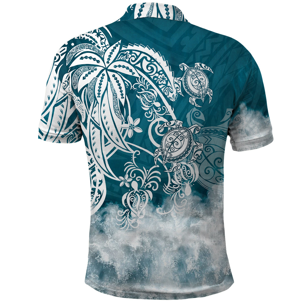 Polynesian Sea Turtle Polo Shirt Tribal LT6 - Wonder Print Shop
