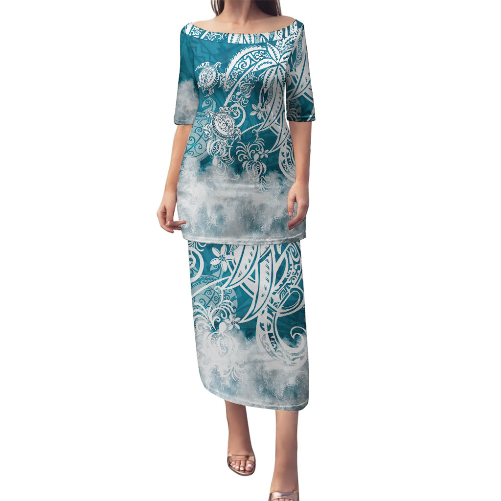 Polynesian Sea Turtle Puletasi Tribal LT6 - Wonder Print Shop