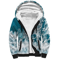 Polynesian Sea Turtle Sherpa Hoodie Tribal LT6 - Wonder Print Shop