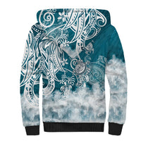 Polynesian Sea Turtle Sherpa Hoodie Tribal LT6 - Wonder Print Shop