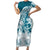Polynesian Sea Turtle Short Sleeve Bodycon Dress Tribal LT6 - Wonder Print Shop