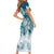Polynesian Sea Turtle Short Sleeve Bodycon Dress Tribal LT6 - Wonder Print Shop