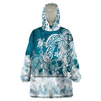 Polynesian Sea Turtle Wearable Blanket Hoodie Tribal LT6 - Wonder Print Shop