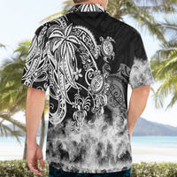 Polynesian Sea Turtle Hawaiian Shirt Tribal Black LT6 - Wonder Print Shop