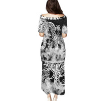 Polynesian Sea Turtle Puletasi Tribal Black LT6 - Wonder Print Shop