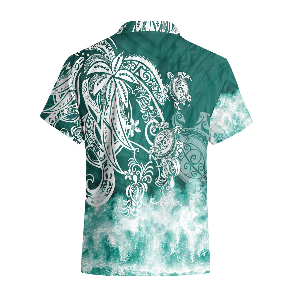 Polynesian Sea Turtle Hawaiian Shirt Tribal Green LT6 - Wonder Print Shop
