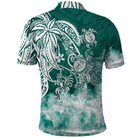 Polynesian Sea Turtle Polo Shirt Tribal Green LT6 - Wonder Print Shop