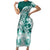 Polynesian Sea Turtle Short Sleeve Bodycon Dress Tribal Green LT6 - Wonder Print Shop