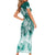Polynesian Sea Turtle Short Sleeve Bodycon Dress Tribal Green LT6 - Wonder Print Shop